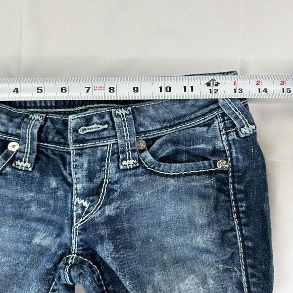 True Religion Cosmic Dust Stonewash Slim Jeans Size 25 Rtl $284 - Picture 5 of 7